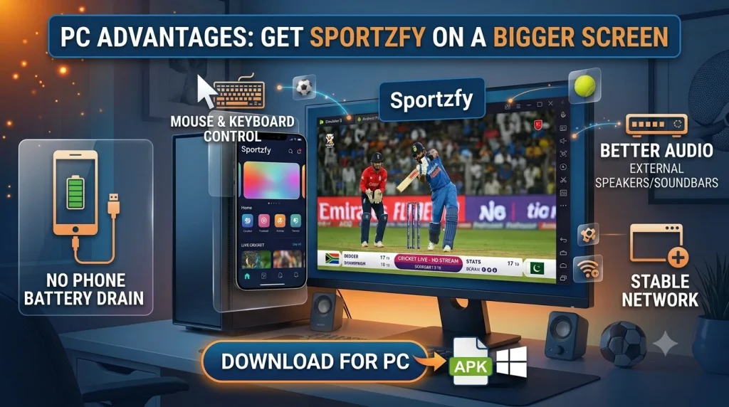 Benefits of Using Sportzfy on a PC image